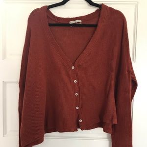 Lightweight rust cardigan